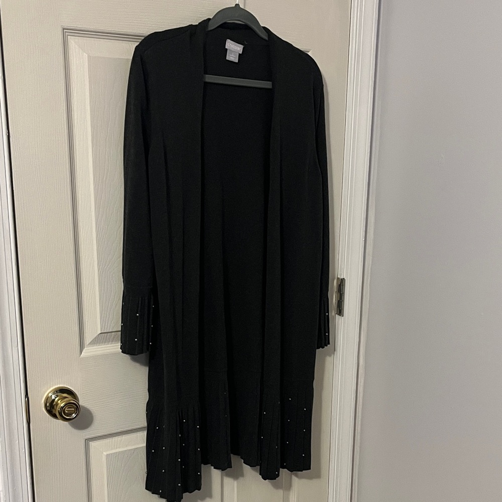 Chico's Charcoal Gray Knit Cardigan